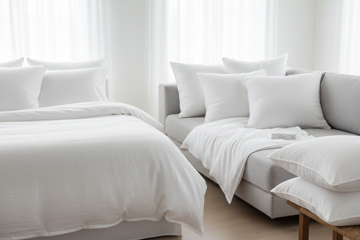 big pillow covers in white color