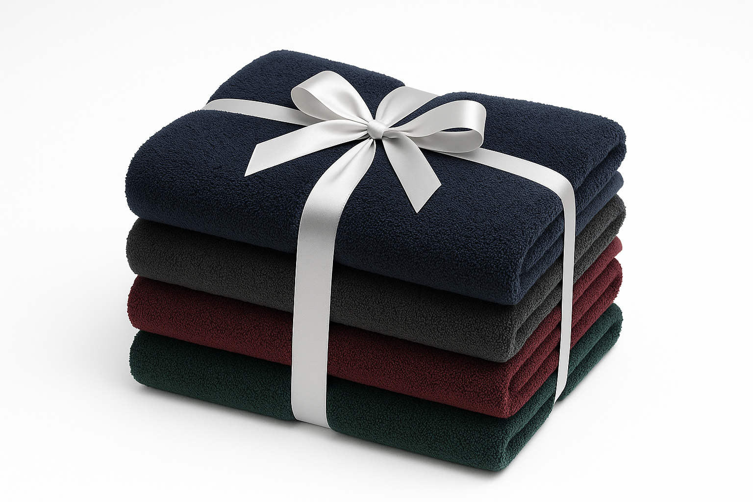 DARK COLOUR PACK IN A RIBBON Luxury Bath Towel Set Includes 4 Piece Bath Towels of 27 x 54 inches WITH WHOTE BACK GROUND, JUST LIKE A PICTURE OF ANY AMAZON LISTING