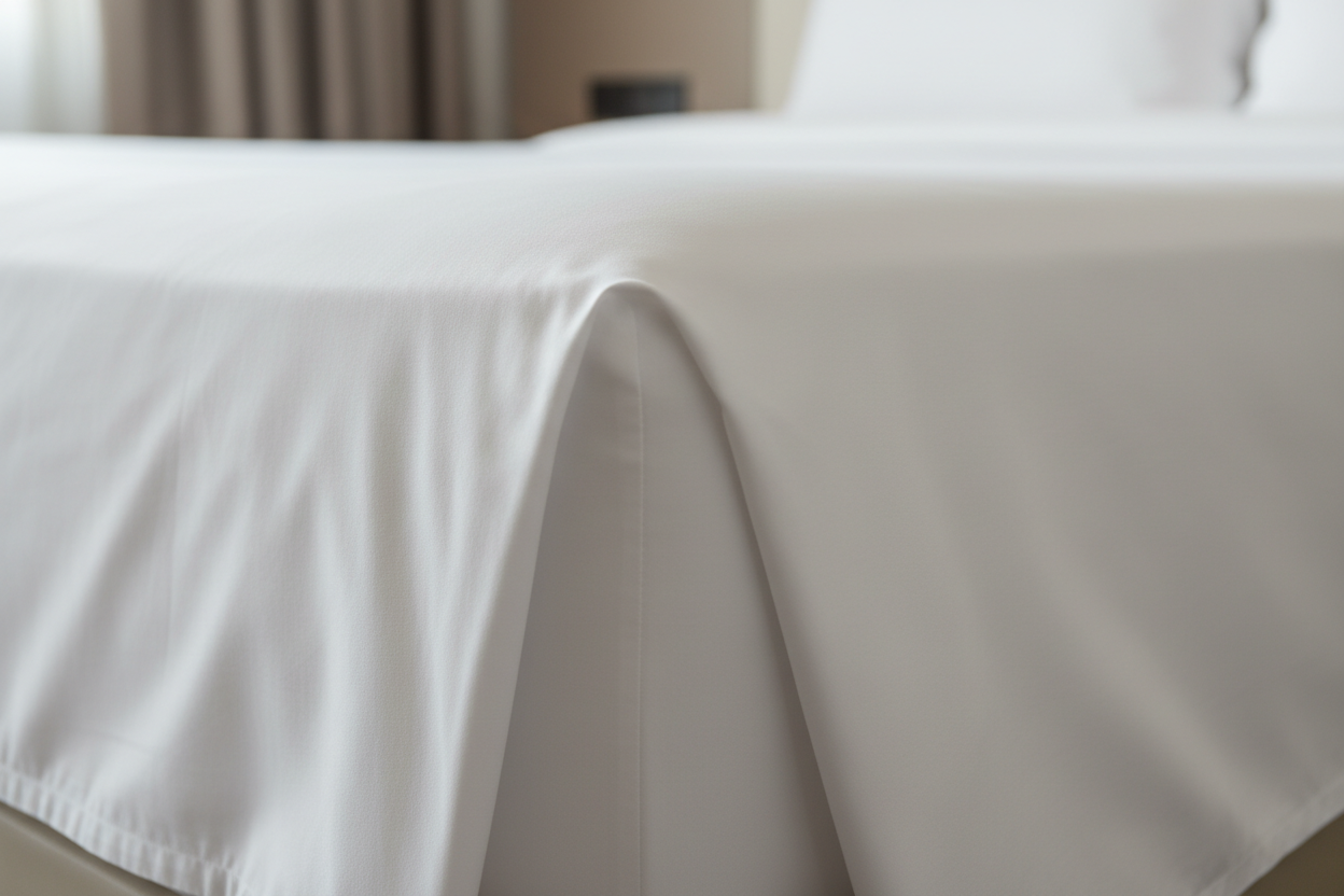 white fitted bedsheets for hotels